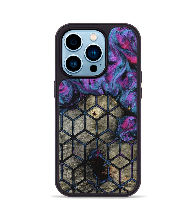 iPhone 14 Pro Wood Phone Case - Cherish (Pattern, 827520)