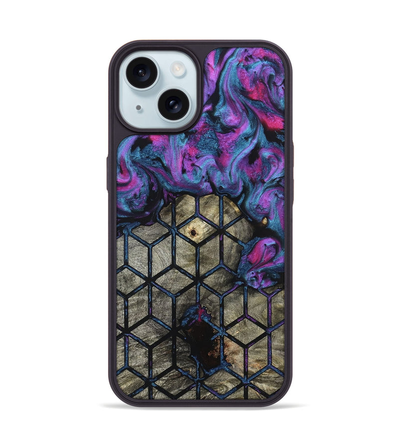 iPhone 15 Wood Phone Case - Cherish (Pattern, 827520)