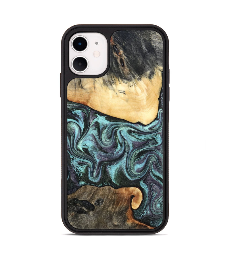iPhone 11 Wood Phone Case - Lenora (Green, 827522)