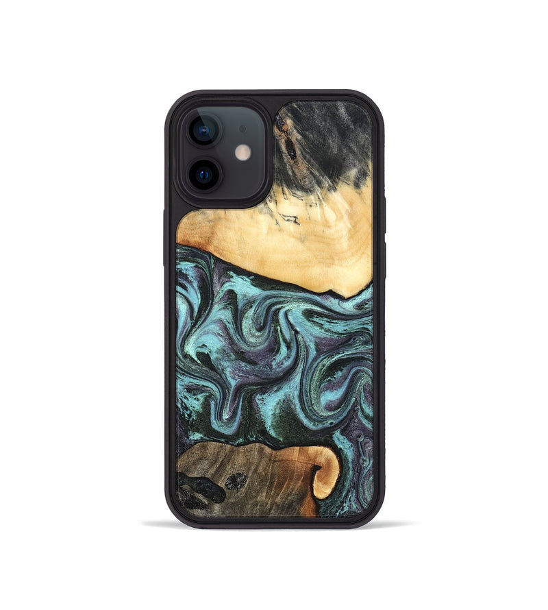iPhone 12 mini Wood Phone Case - Lenora (Green, 827522)