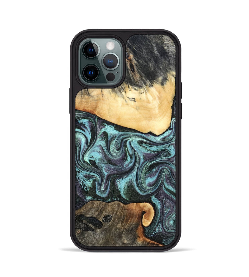 iPhone 12 Pro Wood Phone Case - Lenora (Green, 827522)
