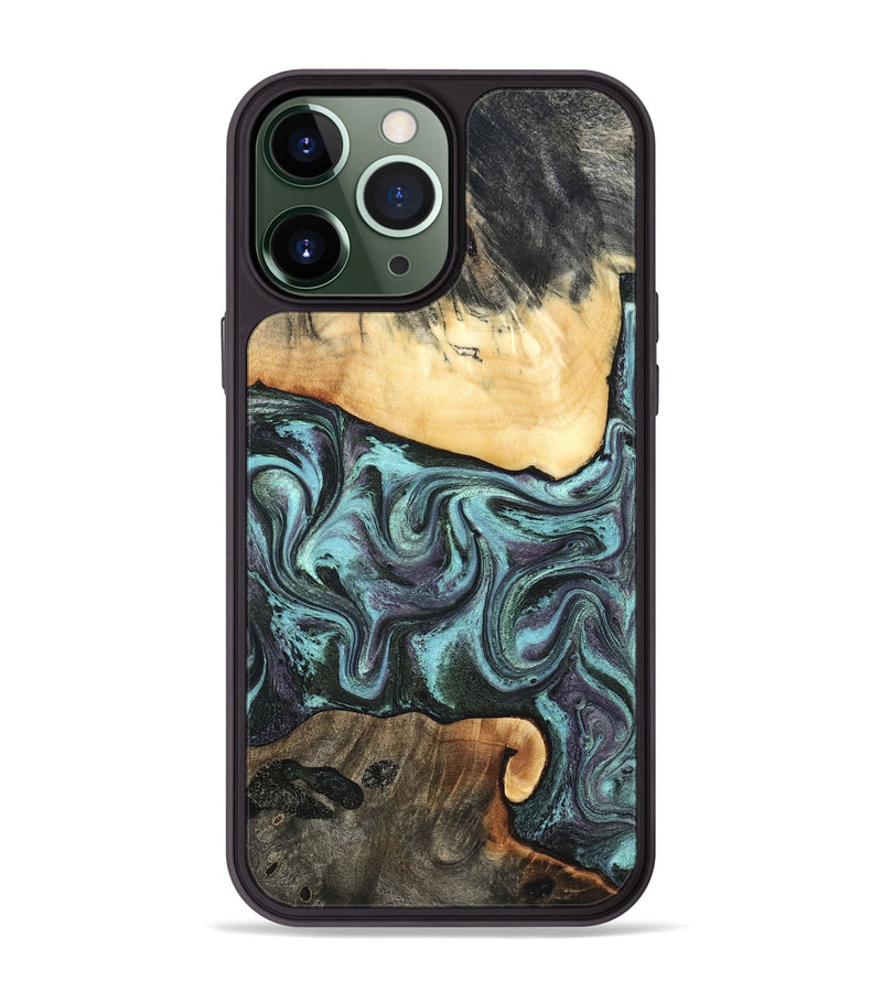 iPhone 13 Pro Max Wood Phone Case - Lenora (Green, 827522)