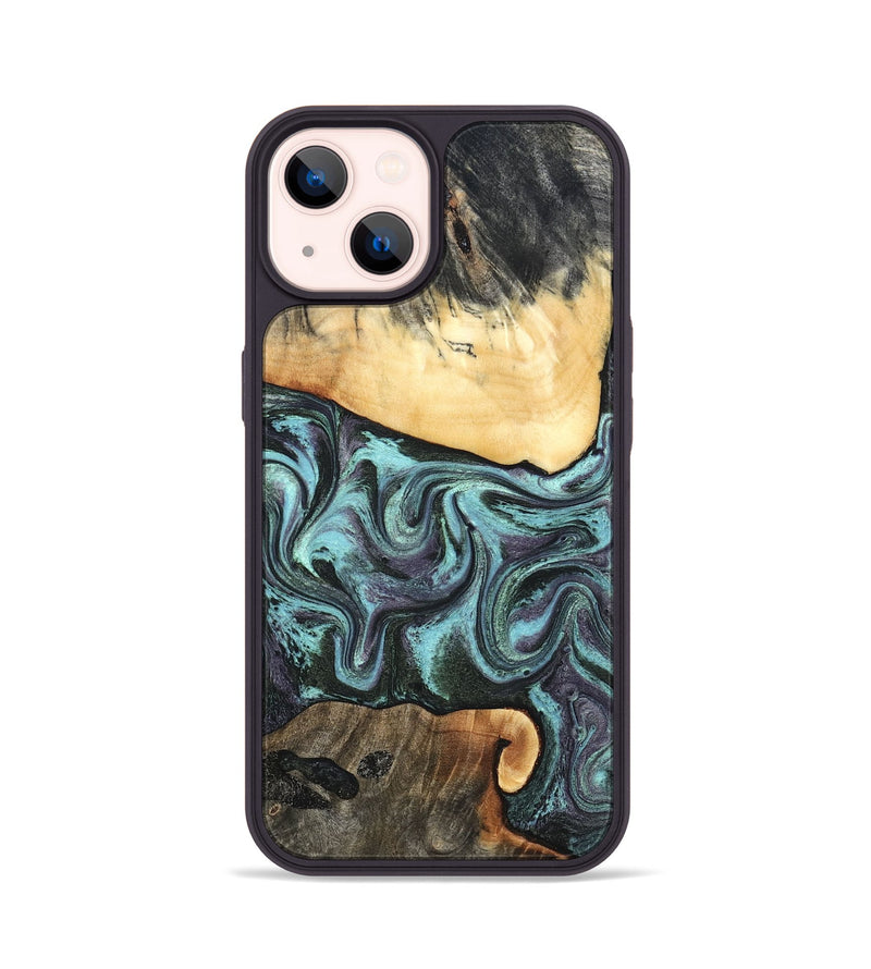iPhone 14 Wood Phone Case - Lenora (Green, 827522)