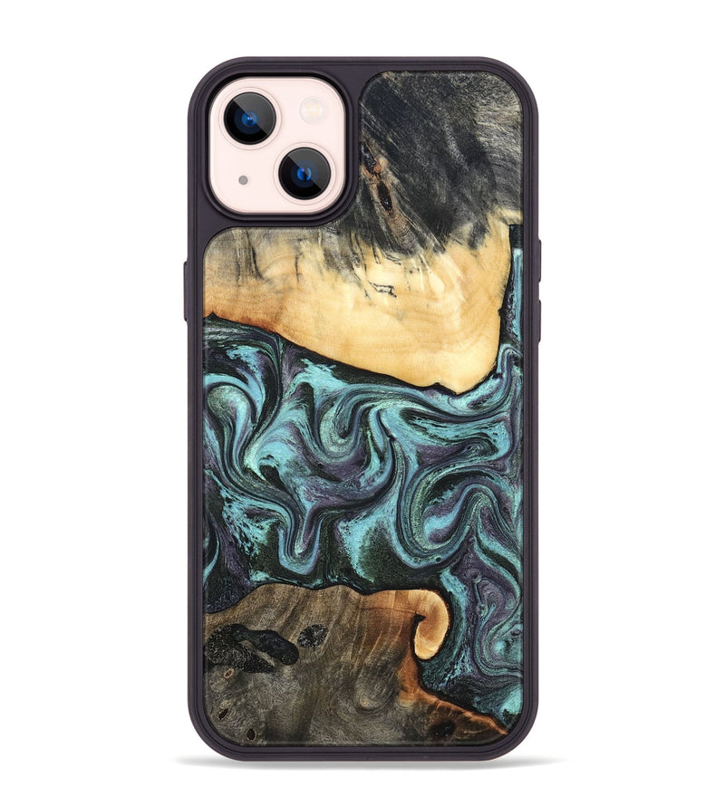iPhone 14 Plus Wood Phone Case - Lenora (Green, 827522)