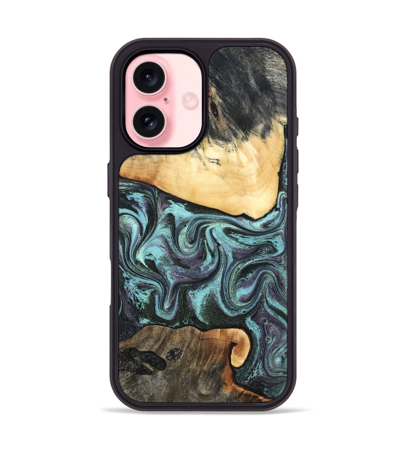 iPhone 16 Wood Phone Case - Lenora (Green, 827522)