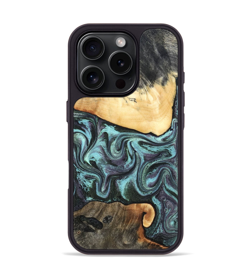 iPhone 16 Pro Wood Phone Case - Lenora (Green, 827522)