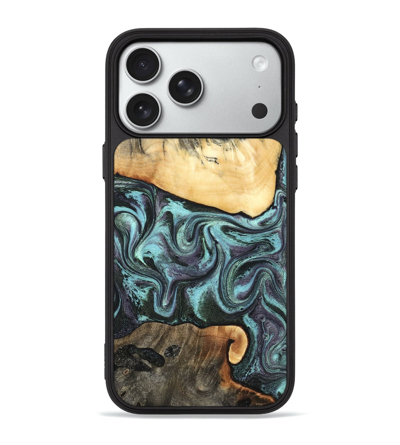iPhone 18 Pro Max Wood Phone Case - Lenora (Green, 827522)