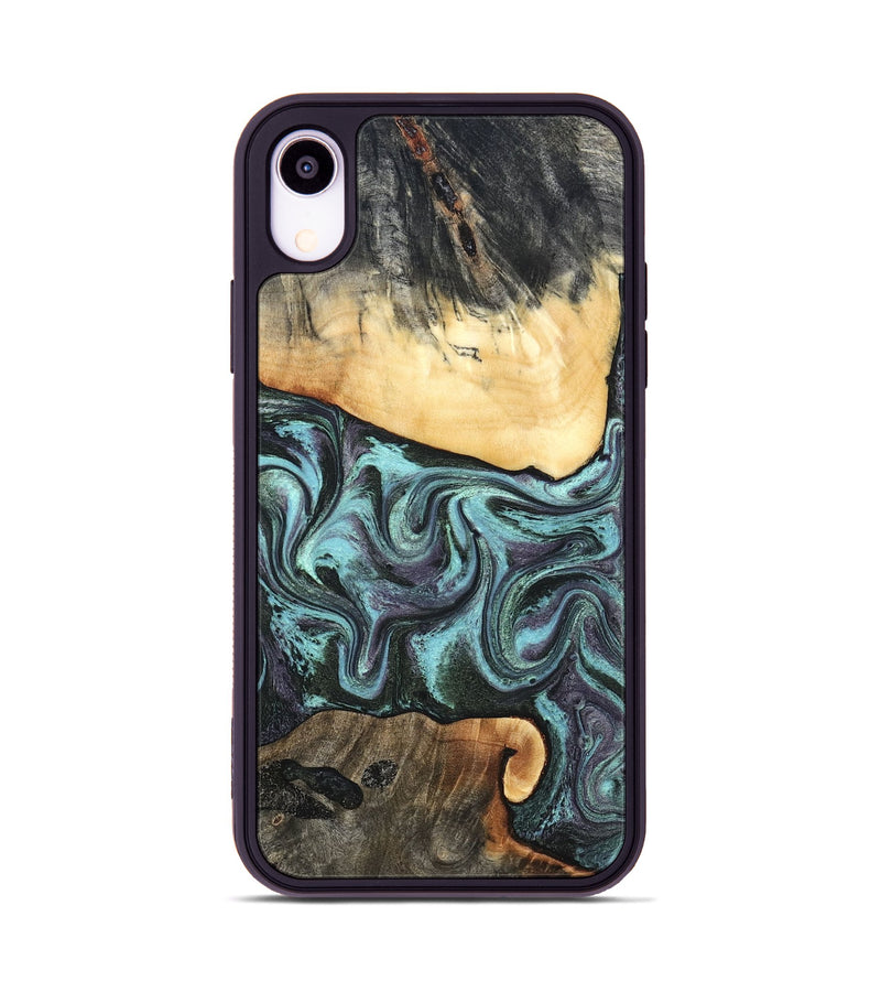 iPhone Xr Wood Phone Case - Lenora (Green, 827522)