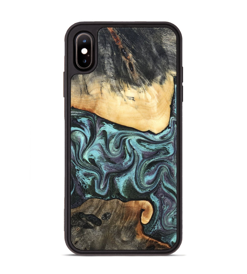 iPhone Xs Max Wood Phone Case - Lenora (Green, 827522)