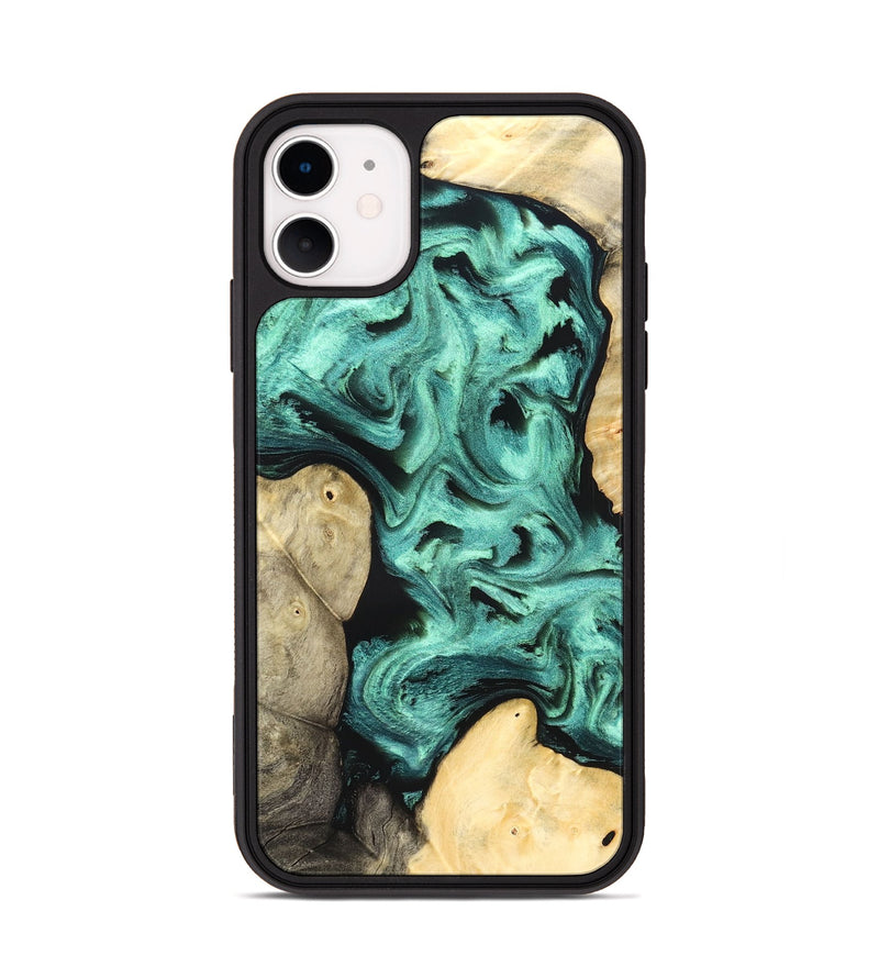 iPhone 11 Wood Phone Case - Kanye (Green, 827523)