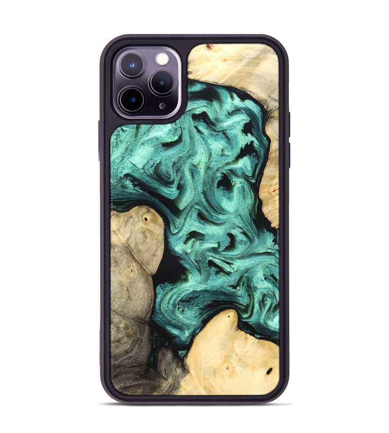 iPhone 11 Pro Max Wood Phone Case - Kanye (Green, 827523)