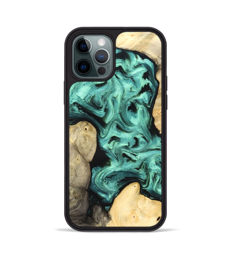 iPhone 12 Pro Wood Phone Case - Kanye (Green, 827523)
