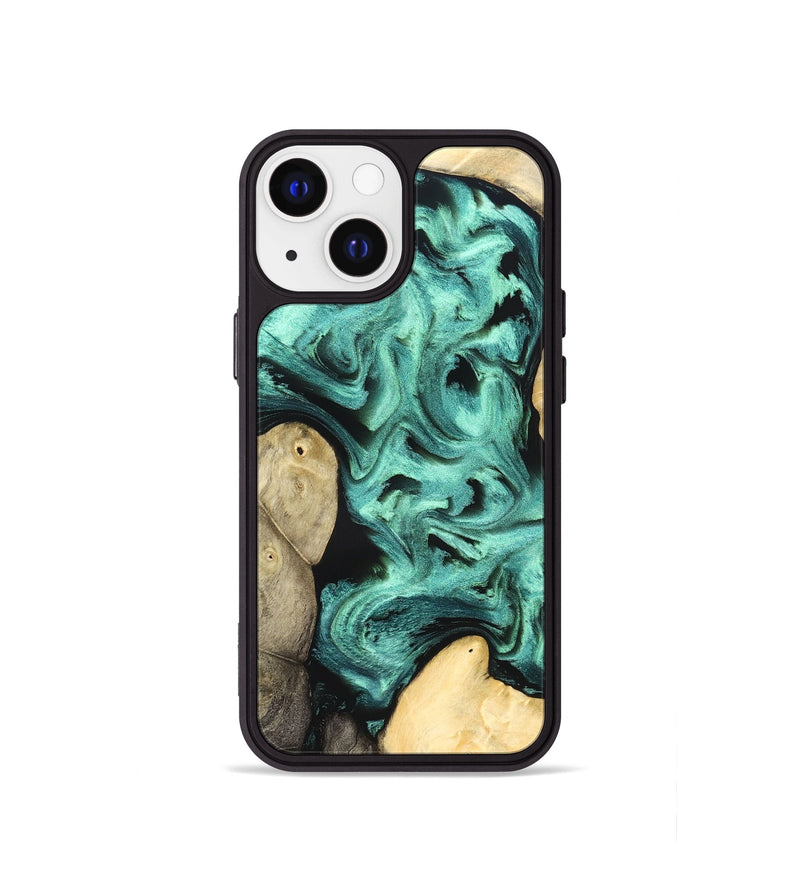 iPhone 13 mini Wood Phone Case - Kanye (Green, 827523)