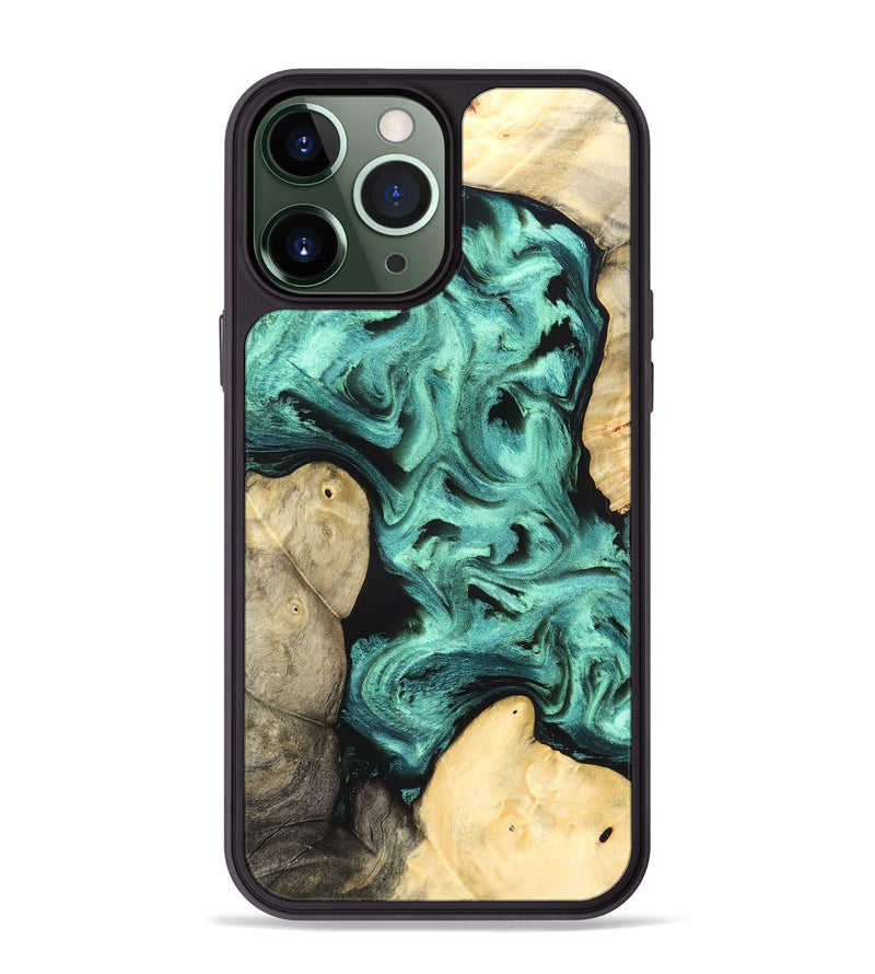iPhone 13 Pro Max Wood Phone Case - Kanye (Green, 827523)