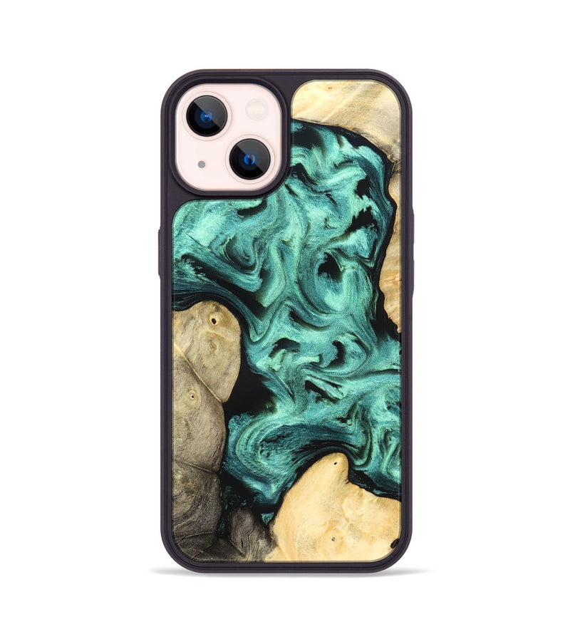iPhone 14 Wood Phone Case - Kanye (Green, 827523)