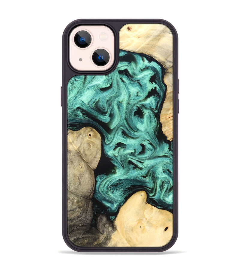 iPhone 14 Plus Wood Phone Case - Kanye (Green, 827523)