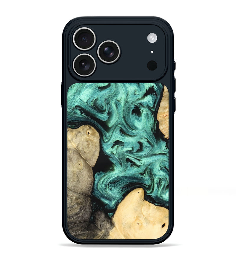 iPhone 17 Pro Max Wood Phone Case - Kanye (Green, 827523)