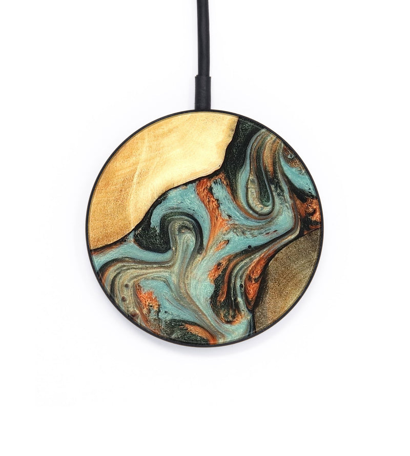 Circle Wood Wireless Charger - Monique (Green, 827525)