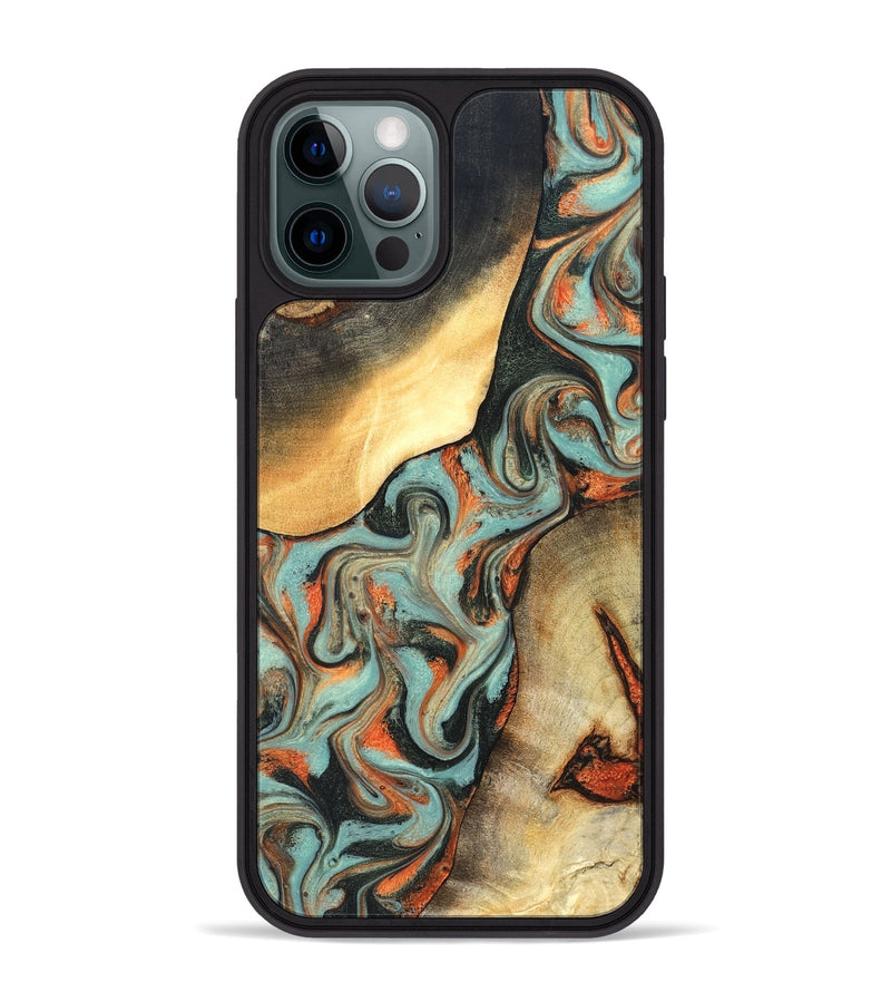 iPhone 12 Pro Max Wood Phone Case - Monique (Green, 827525)