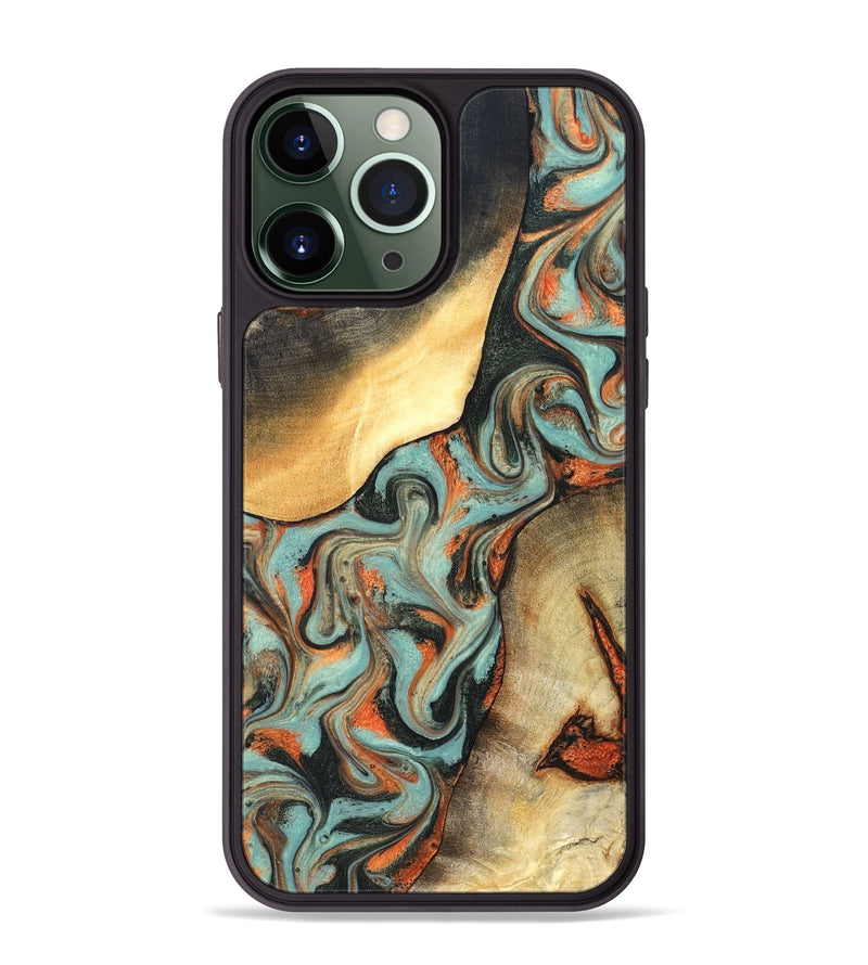iPhone 13 Pro Max Wood Phone Case - Monique (Green, 827525)