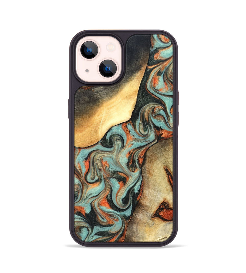 iPhone 14 Wood Phone Case - Monique (Green, 827525)