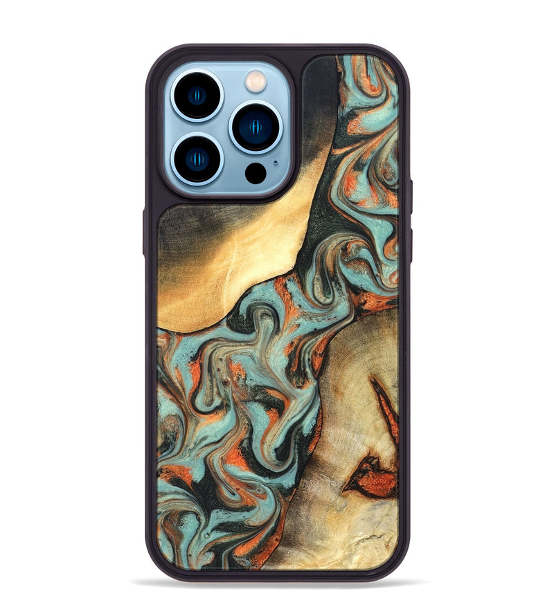 iPhone 14 Pro Max Wood Phone Case - Monique (Green, 827525)