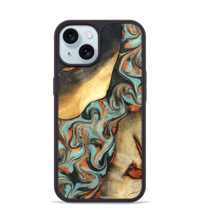 iPhone 15 Wood Phone Case - Monique (Green, 827525)