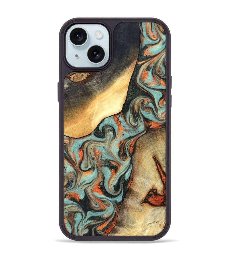 iPhone 15 Plus Wood Phone Case - Monique (Green, 827525)