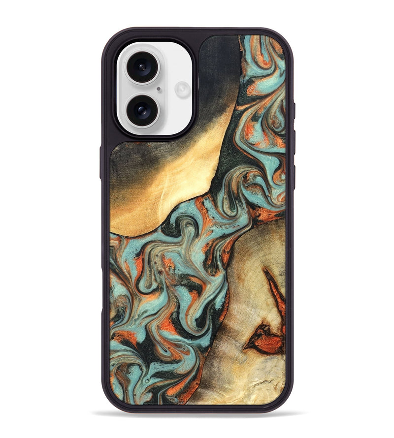 iPhone 16 Plus Wood Phone Case - Monique (Green, 827525)