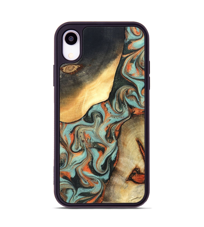 iPhone Xr Wood Phone Case - Monique (Green, 827525)