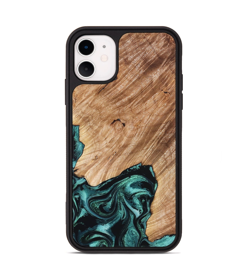 iPhone 11 Wood Phone Case - Eva (Green, 827526)