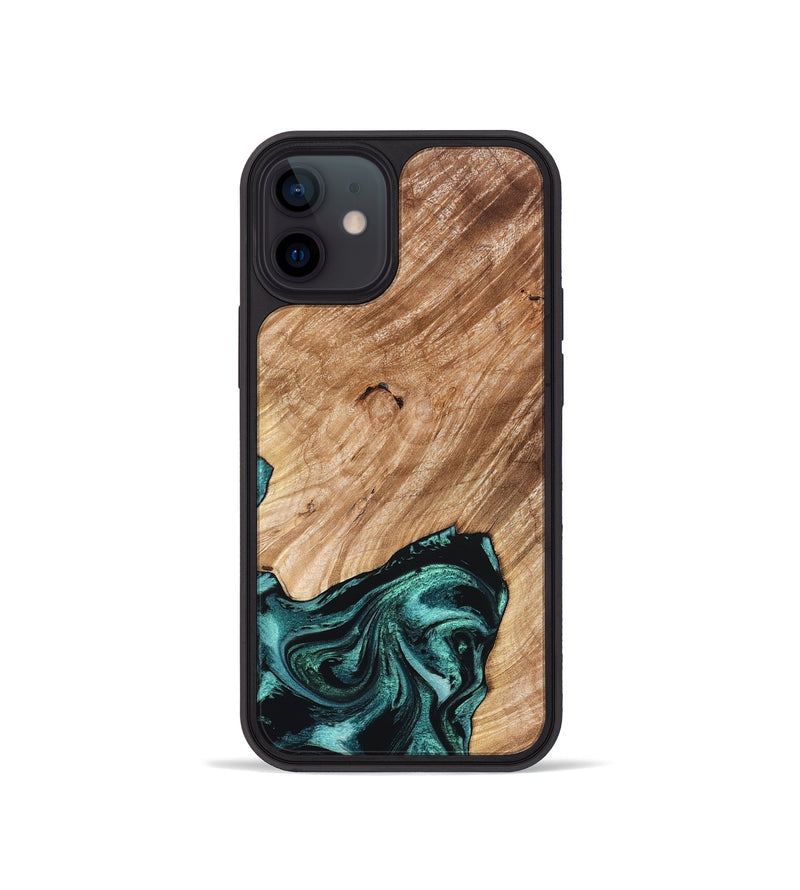 iPhone 12 mini Wood Phone Case - Eva (Green, 827526)