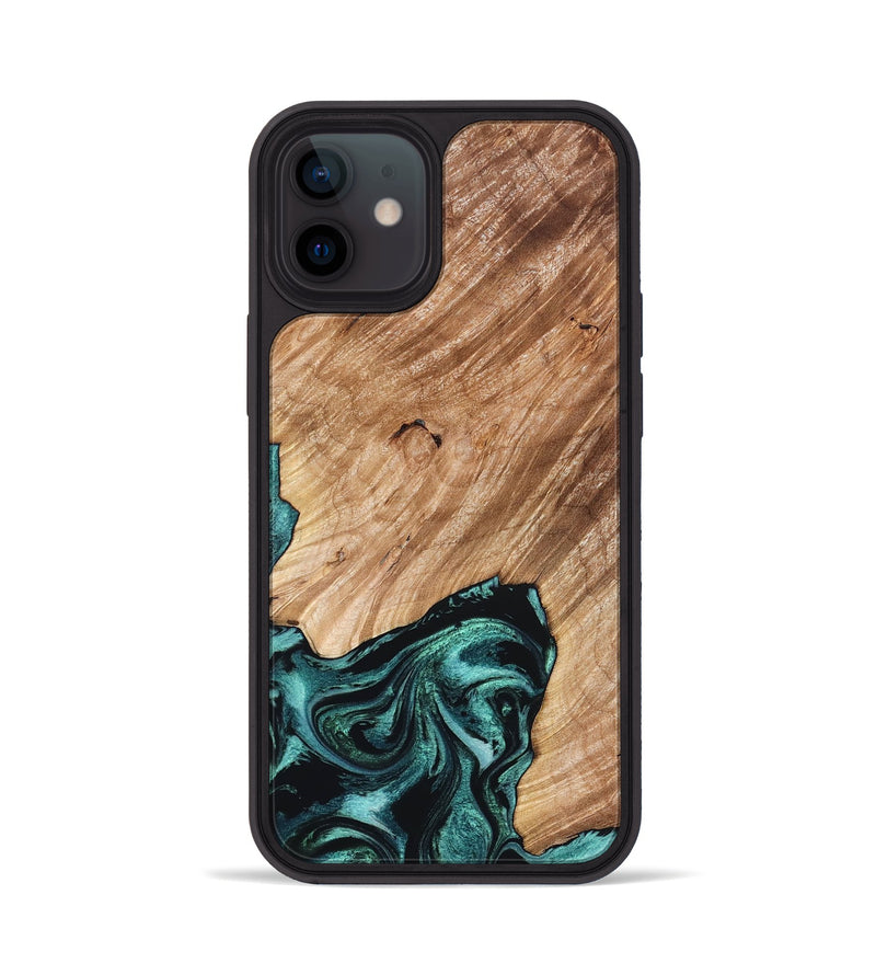 iPhone 12 Wood Phone Case - Eva (Green, 827526)