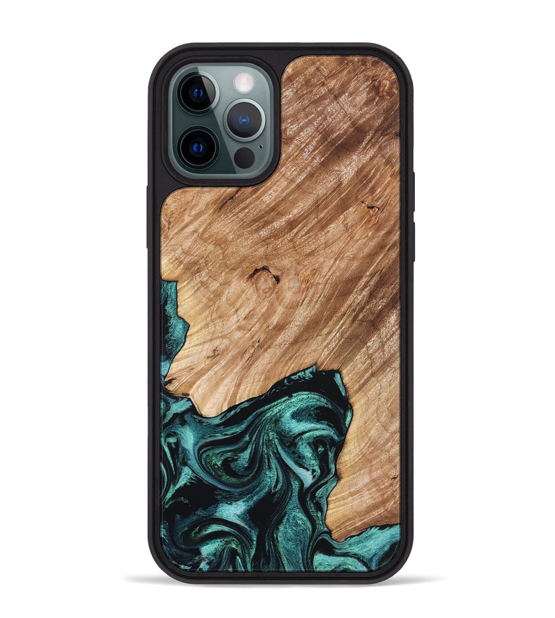 iPhone 12 Pro Max Wood Phone Case - Eva (Green, 827526)