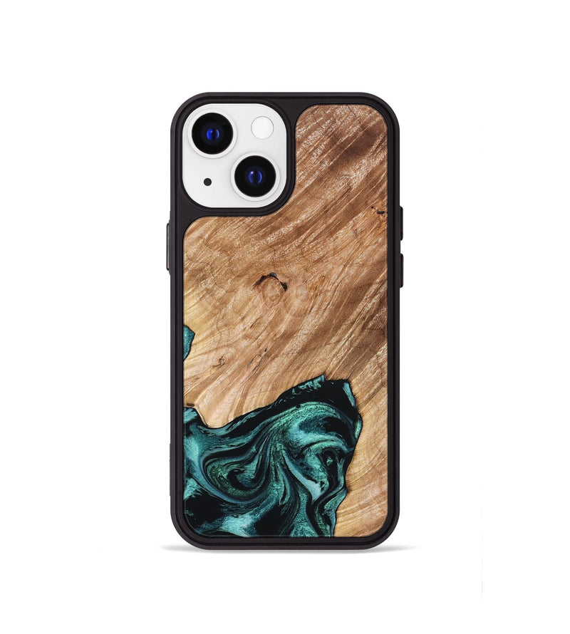 iPhone 13 mini Wood Phone Case - Eva (Green, 827526)