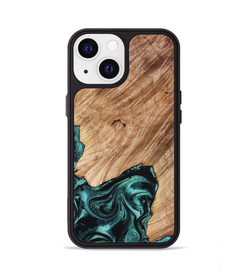 iPhone 13 Wood Phone Case - Eva (Green, 827526)