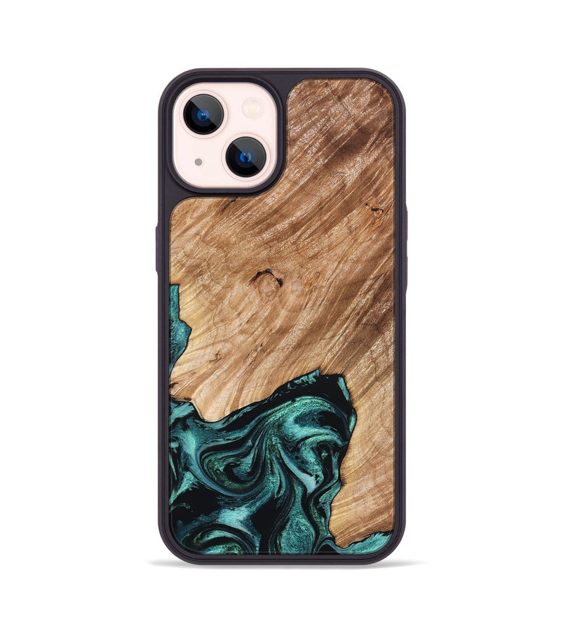 iPhone 14 Wood Phone Case - Eva (Green, 827526)