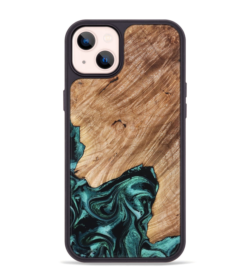 iPhone 14 Plus Wood Phone Case - Eva (Green, 827526)