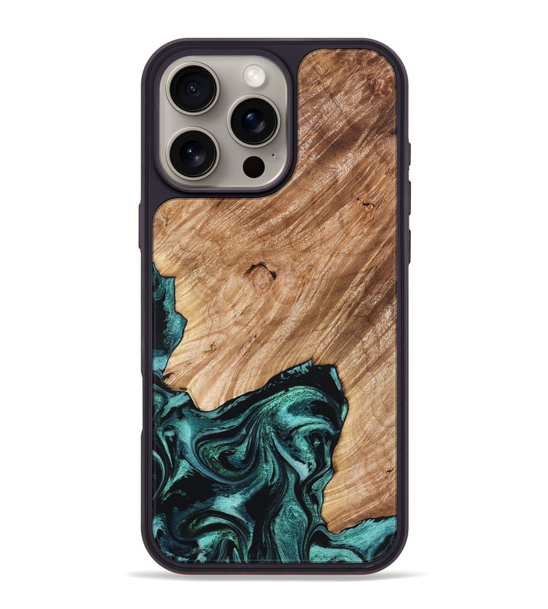 iPhone 16 Pro Max Wood Phone Case - Eva (Green, 827526)