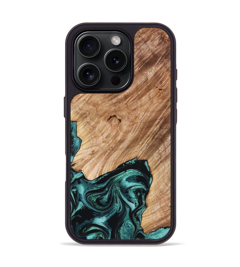 iPhone 16 Pro Wood Phone Case - Eva (Green, 827526)