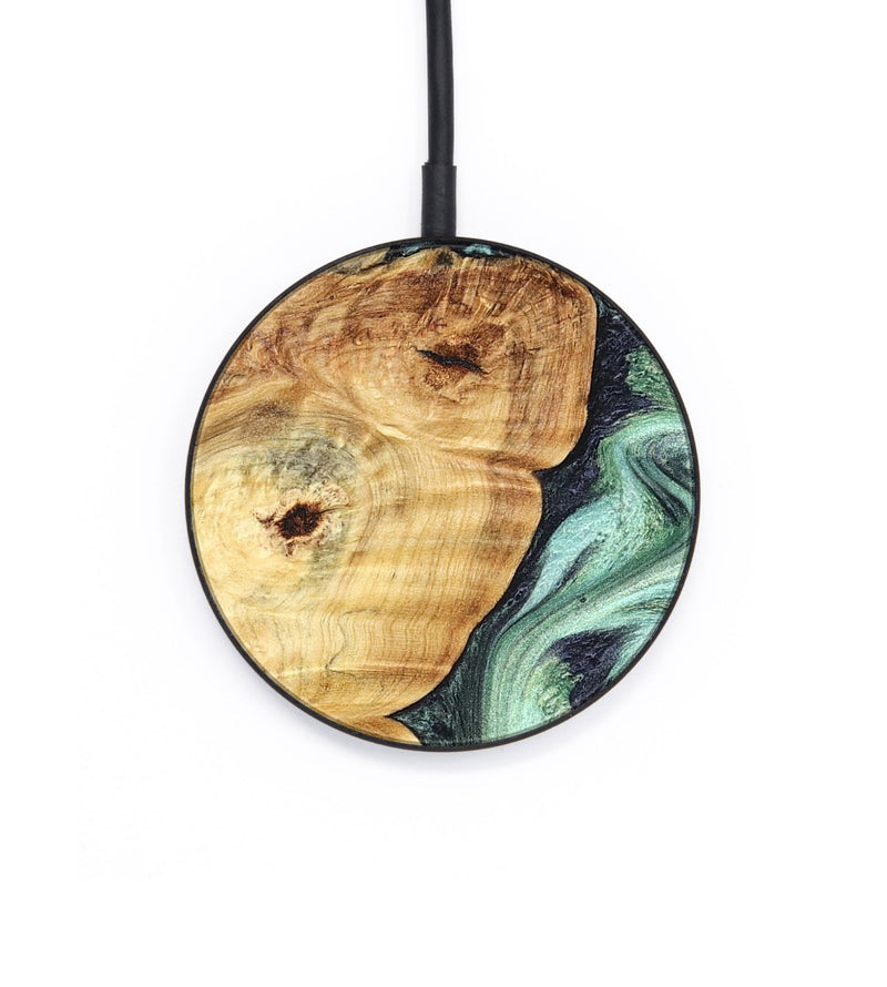 Circle Wood Wireless Charger - Leda (Green, 827527)