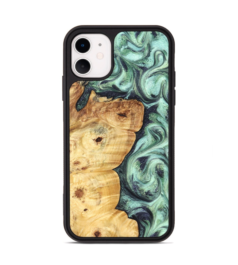 iPhone 11 Wood Phone Case - Leda (Green, 827527)