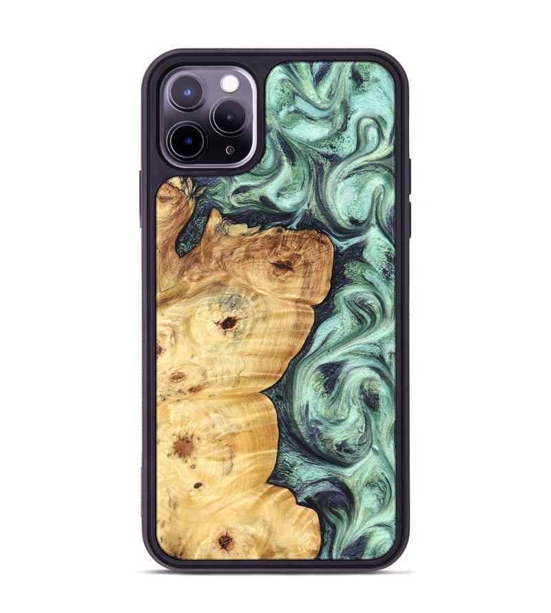 iPhone 11 Pro Max Wood Phone Case - Leda (Green, 827527)