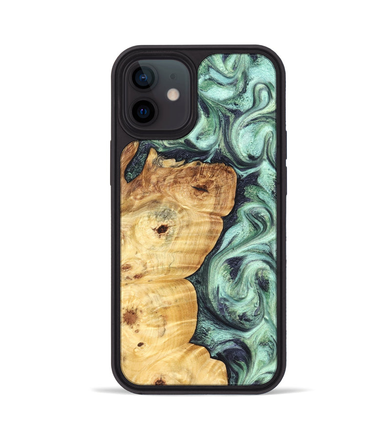 iPhone 12 Wood Phone Case - Leda (Green, 827527)