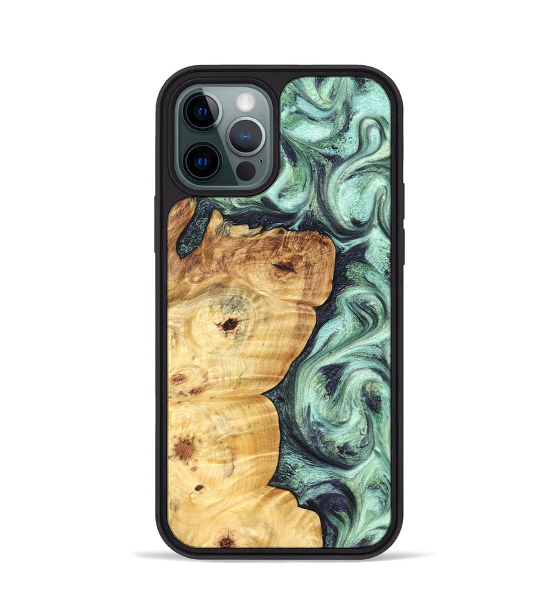 iPhone 12 Pro Wood Phone Case - Leda (Green, 827527)