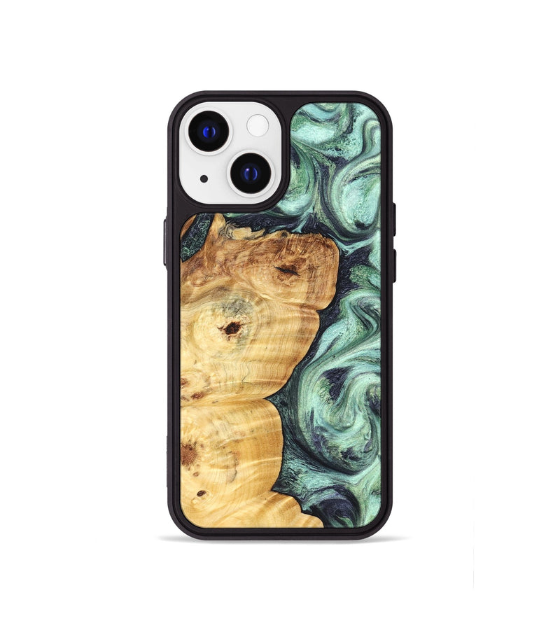 iPhone 13 mini Wood Phone Case - Leda (Green, 827527)