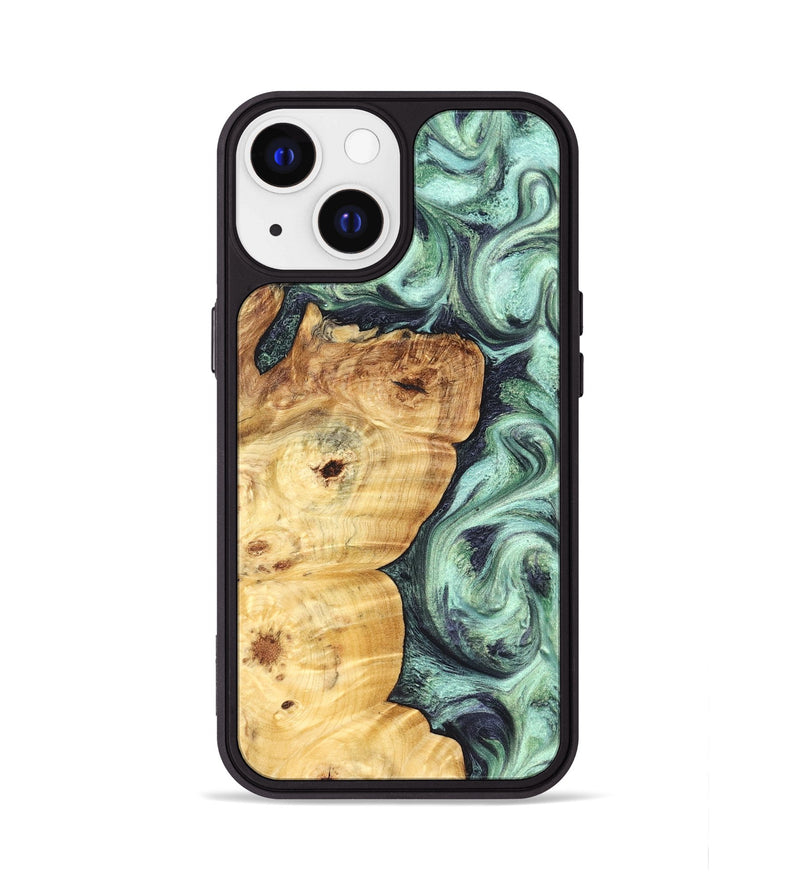 iPhone 13 Wood Phone Case - Leda (Green, 827527)