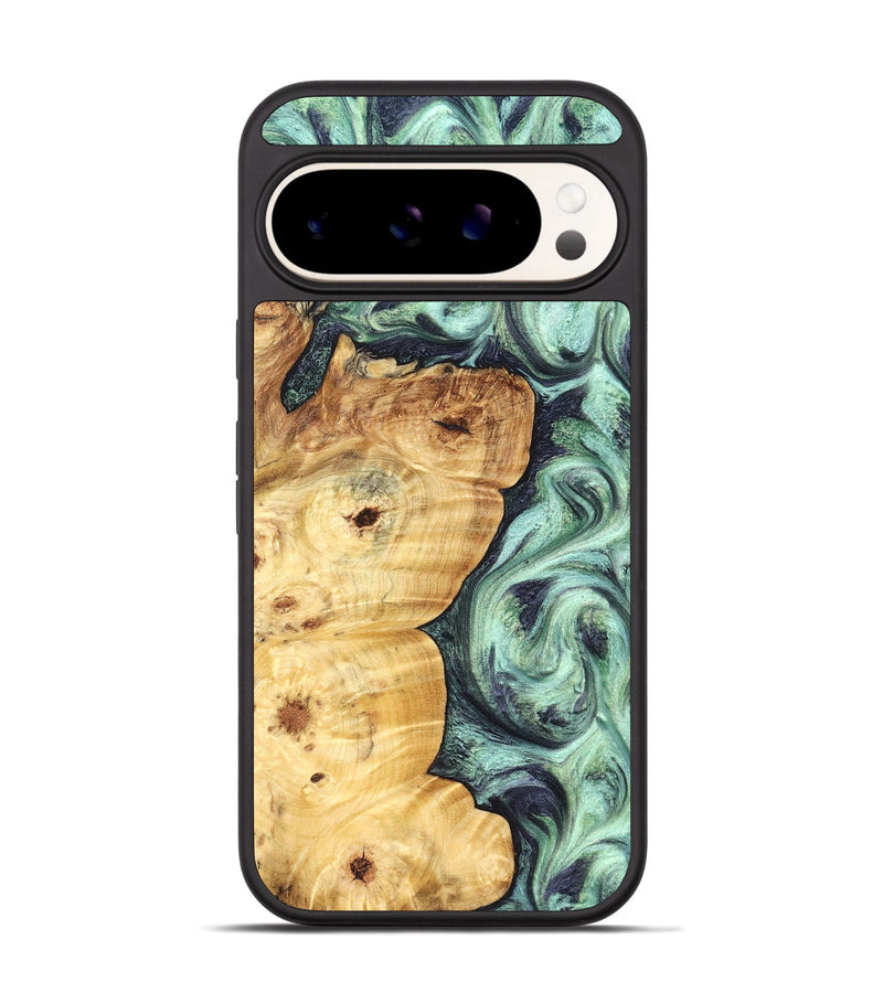 Pixel 9 Wood Phone Case - Leda (Green, 827527)
