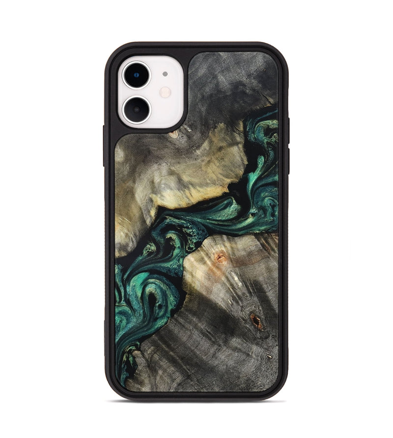 iPhone 11 Wood Phone Case - Aurelio (Green, 827528)