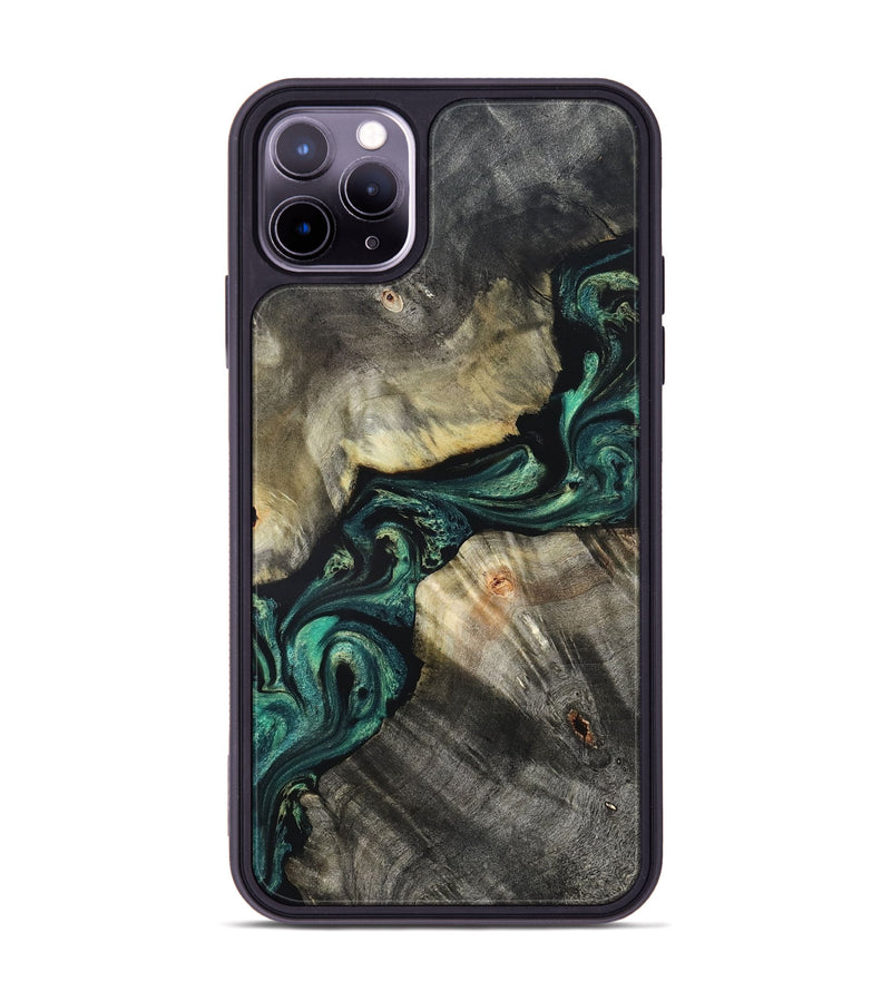 iPhone 11 Pro Max Wood Phone Case - Aurelio (Green, 827528)